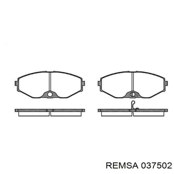 Колодки гальмівні передні, дискові 037502 Remsa