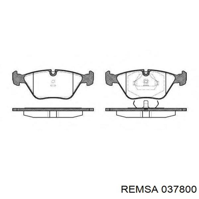 Колодки гальмівні передні, дискові 037800 Remsa