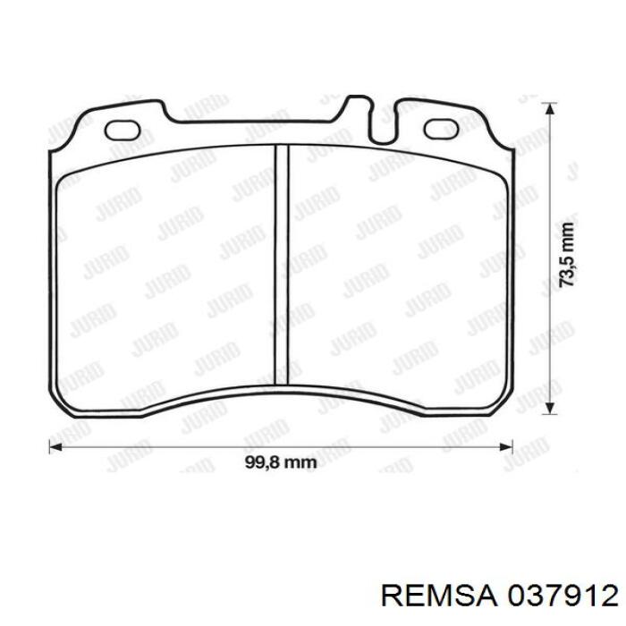 Передні тормозні колодки 037912 Remsa