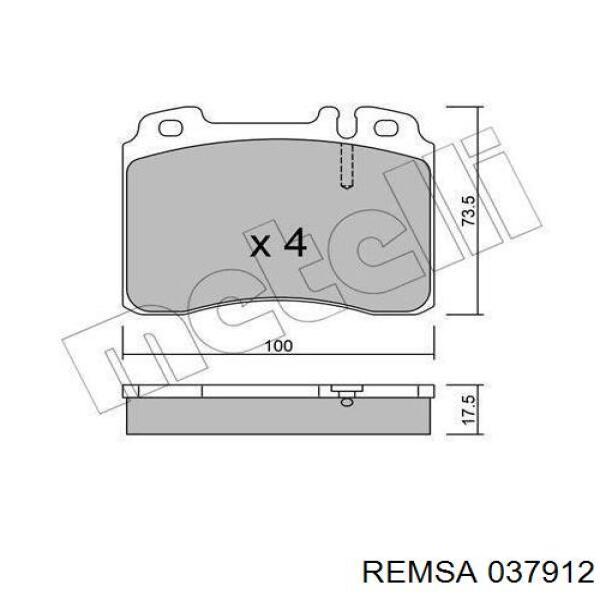 Тормозні колодки Remsa 037912