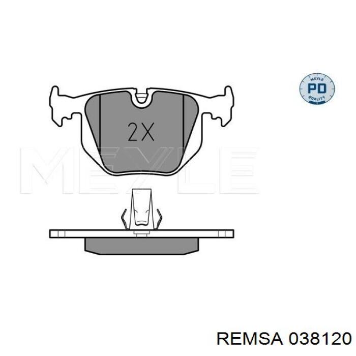 Задні дискові колодки Remsa 038120