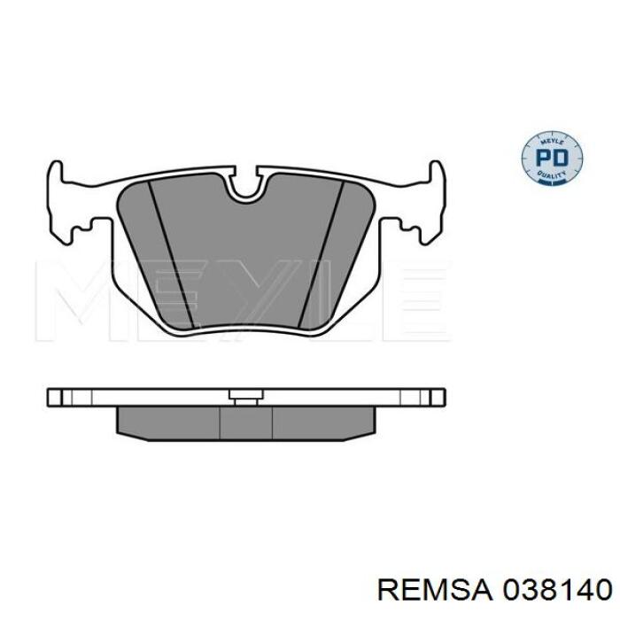 Задні гальмівні колодки 038140 Remsa