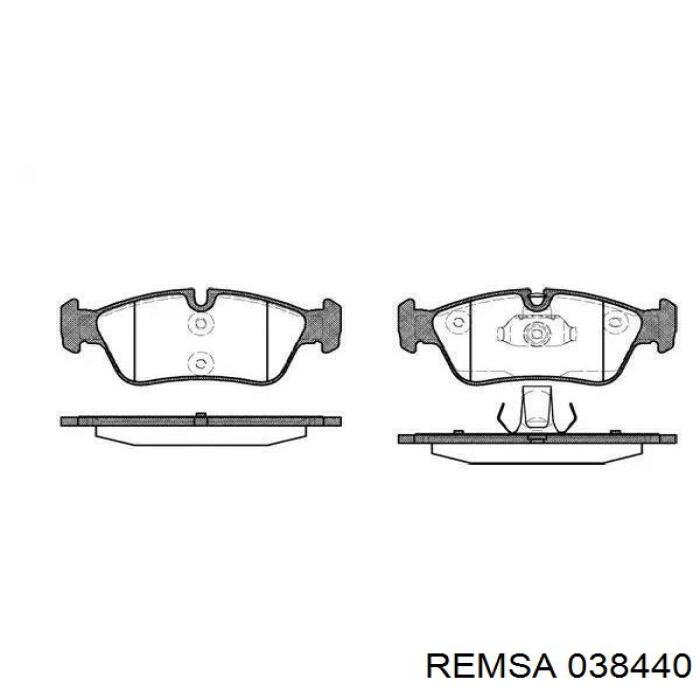 Колодки гальмівні передні, дискові 038440 Remsa