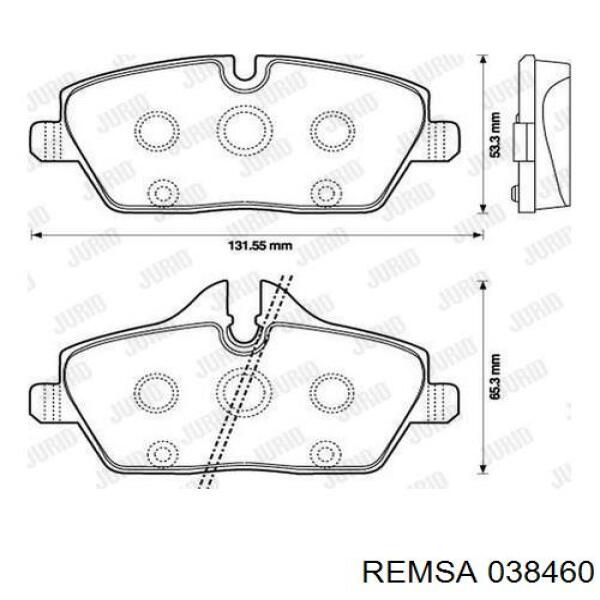 Тормозні колодки Remsa 038460