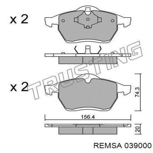 Гальмівні колодки Remsa 039000 ціна, від 25.97 USD
