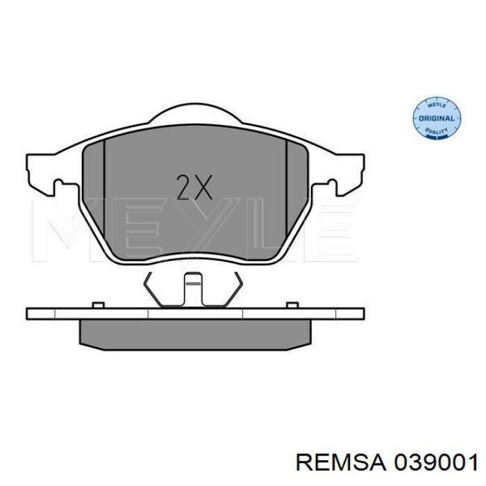 Передні тормозні колодки 039001 Remsa