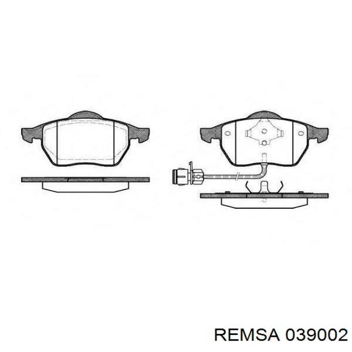 039002 Remsa колодки гальмівні передні, дискові