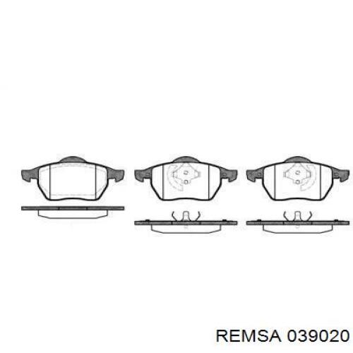 Передні тормозні колодки 039020 Remsa