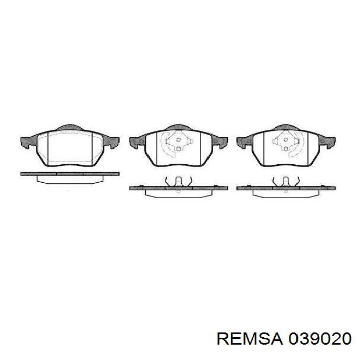 039020 Remsa колодки гальмівні передні, дискові