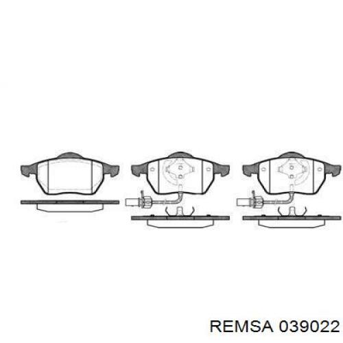 039022 Remsa колодки гальмівні передні, дискові