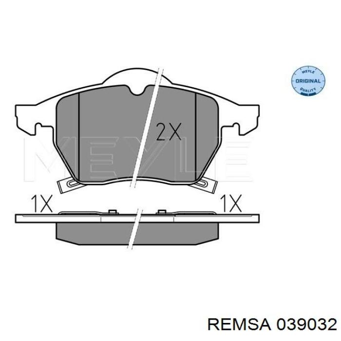 Передні тормозні колодки 039032 Remsa