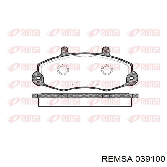 Колодки гальмівні передні, дискові 039100 Remsa