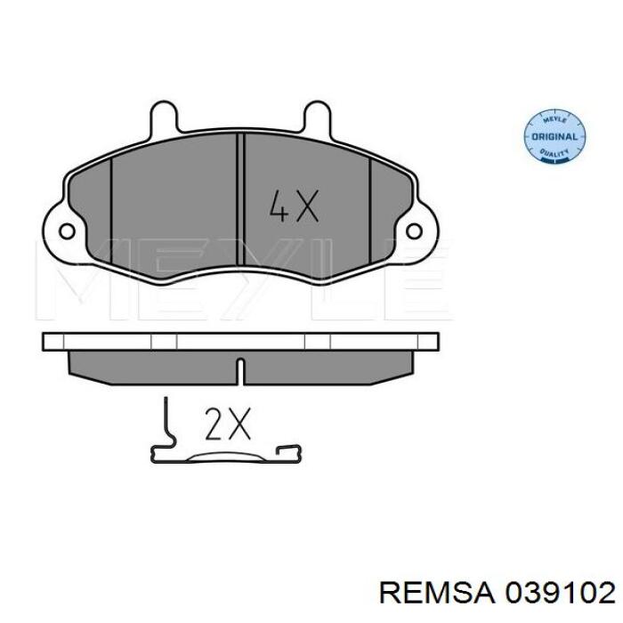 Передні тормозні колодки 039102 Remsa