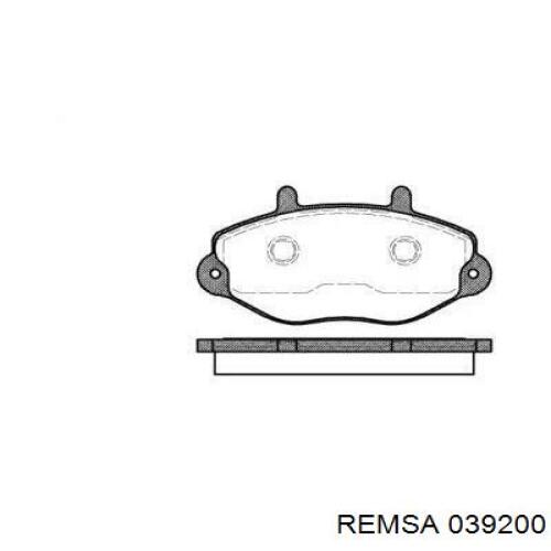 Колодки гальмівні передні, дискові 039200 Remsa