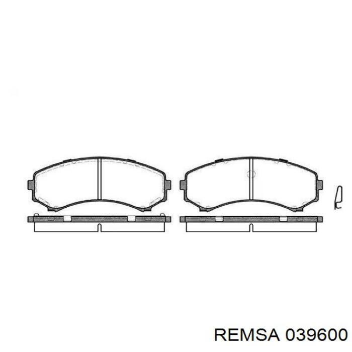 039600 Remsa колодки гальмівні передні, дискові