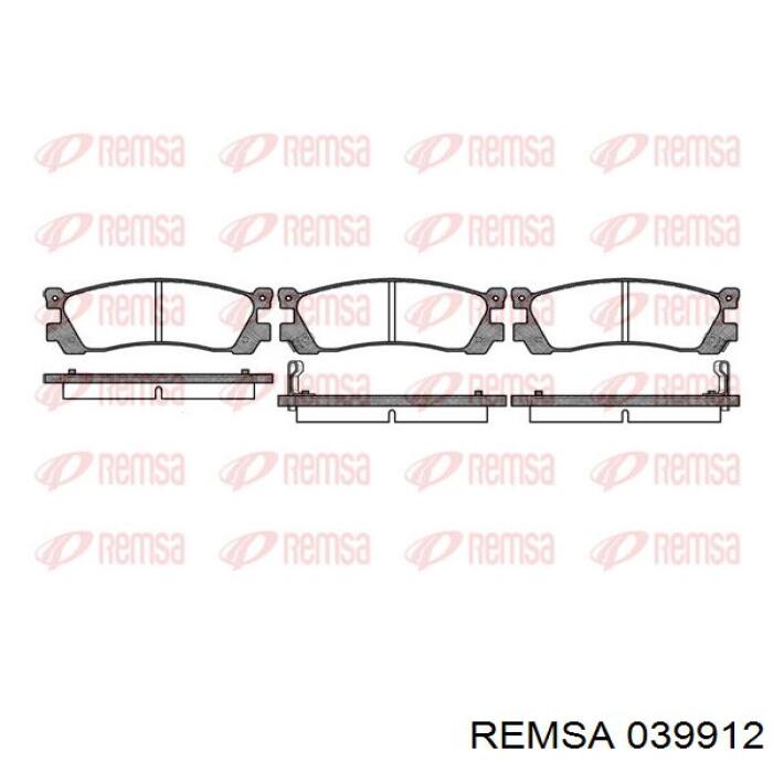 Колодки гальмові задні, дискові 039912 Remsa