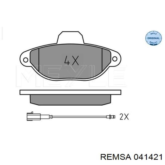 Гальмівні колодки Remsa 041421 ціна, від 16.65 USD