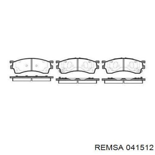 041512 Remsa колодки гальмівні передні, дискові