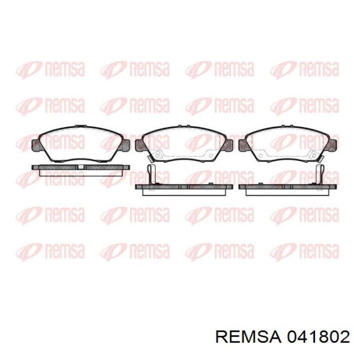 041802 Remsa колодки гальмівні передні, дискові