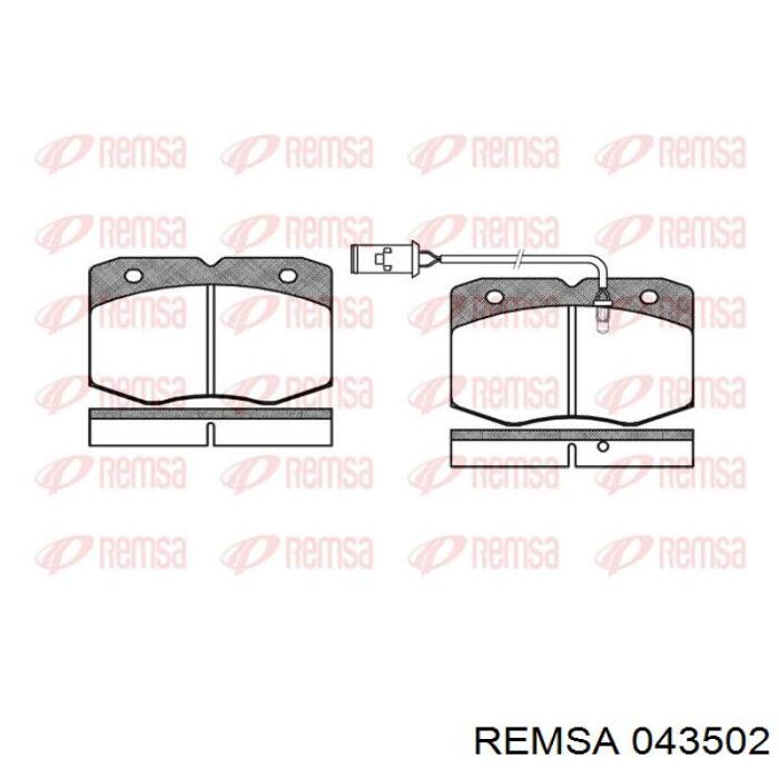 Гальмівні колодки Remsa 043502 ціна, від 16.75 USD