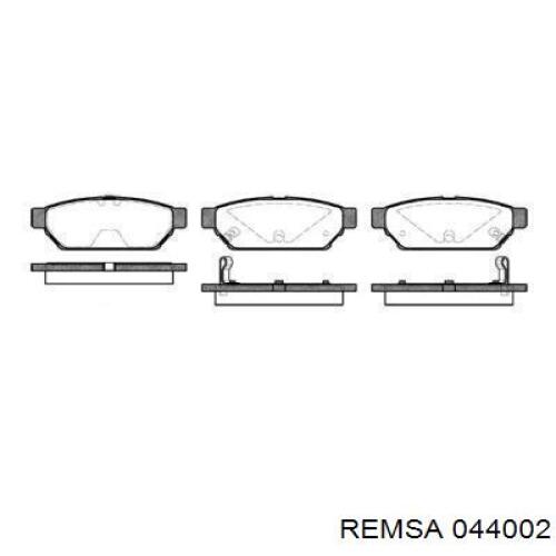 044002 Remsa колодки гальмові задні, дискові