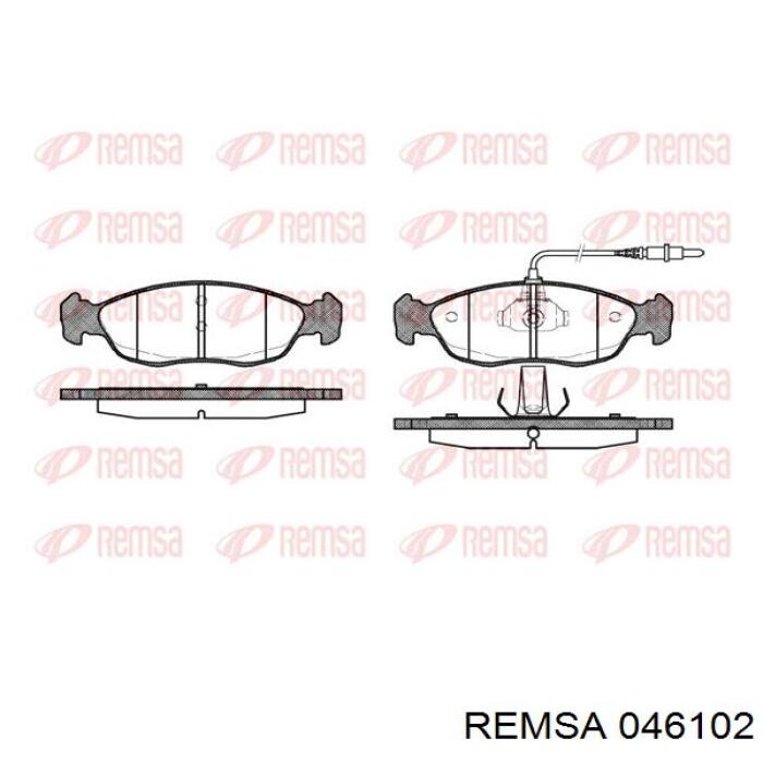 Колодки гальмівні передні, дискові 046102 Remsa