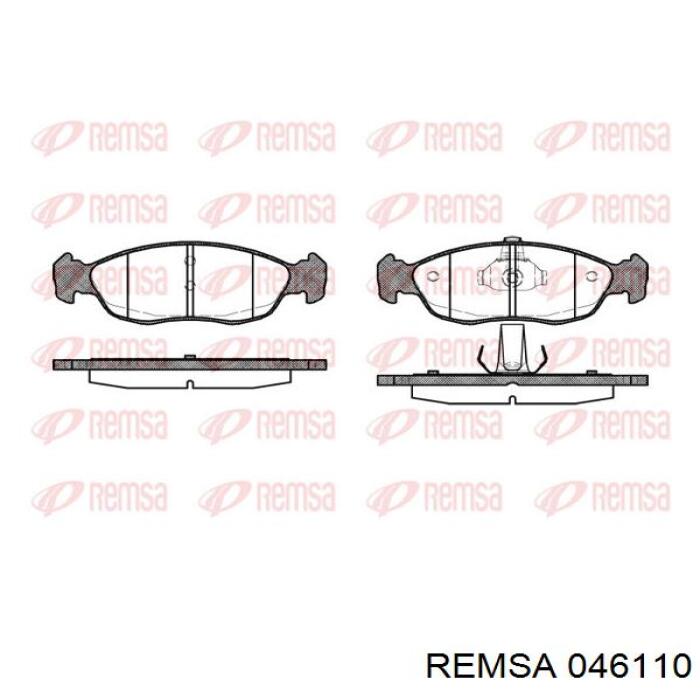 Гальмівні колодки Remsa 046110 ціна, від 16.69 USD