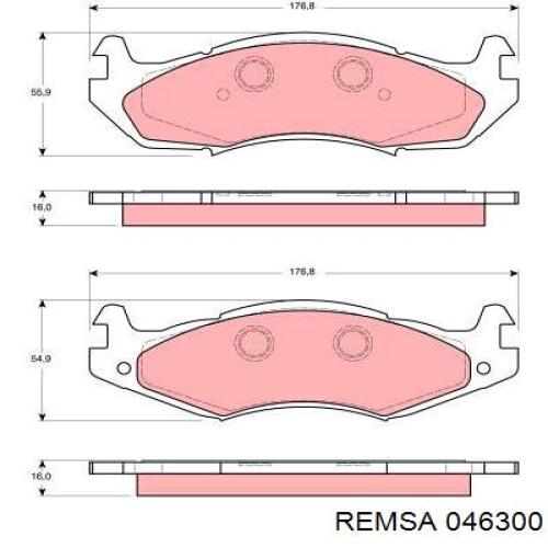 Гальмівні колодки Remsa 046300 ціна, від 34.59 USD