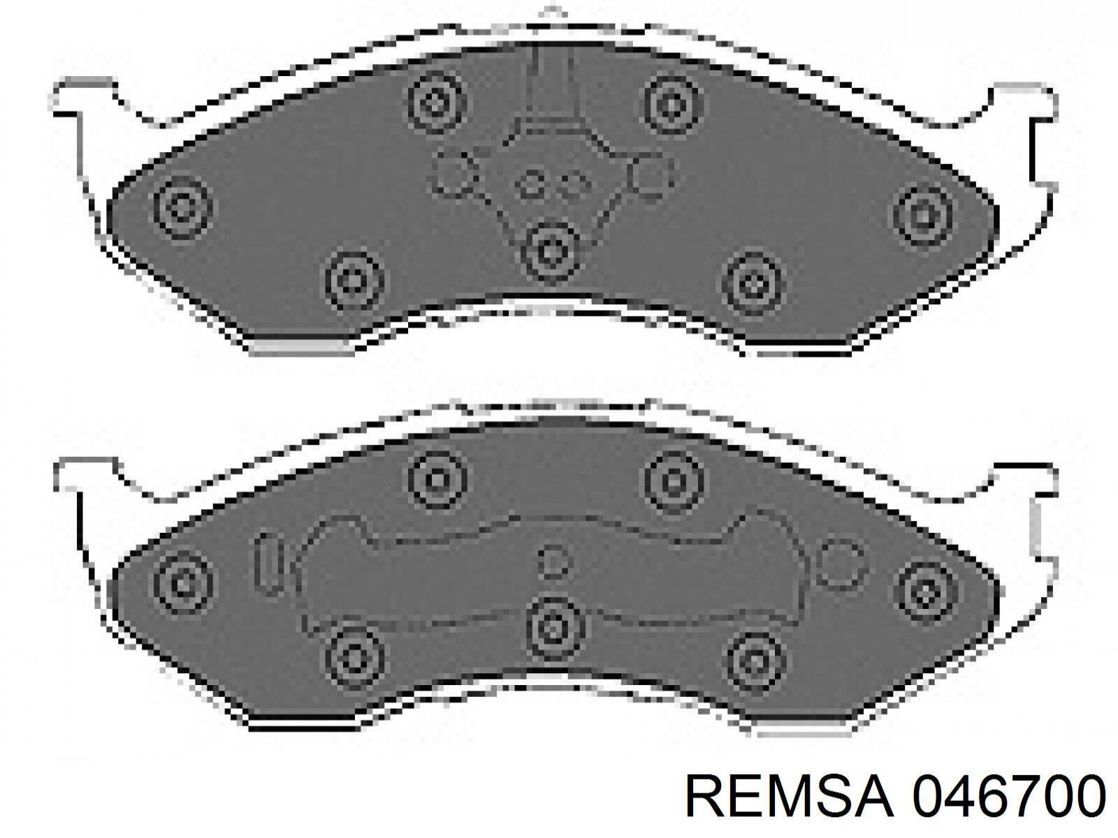 Тормозні колодки Remsa 046700