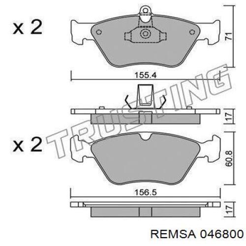 Купити 046800 Remsa Колодки гальмівні передні, дискові