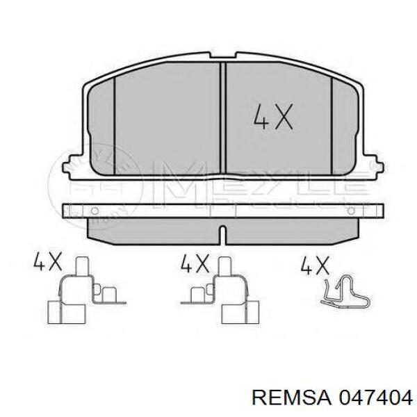 Передні тормозні колодки 047404 Remsa
