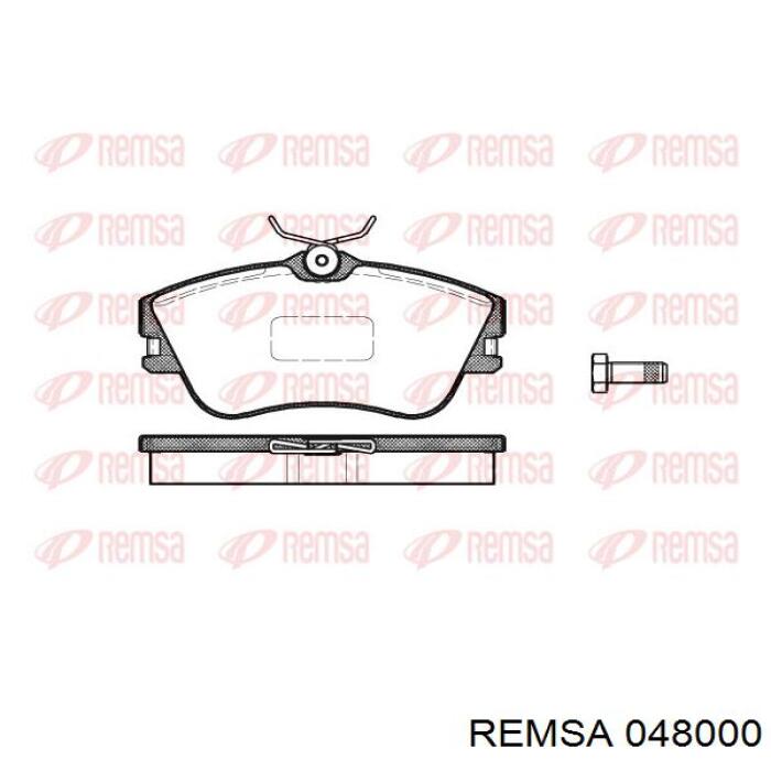 Колодки гальмівні передні, дискові 048000 Remsa