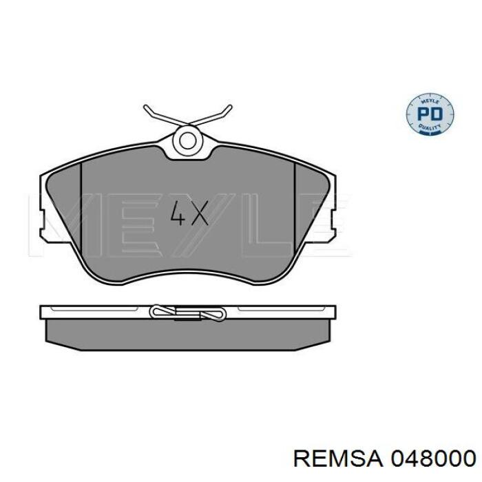Передні тормозні колодки 048000 Remsa