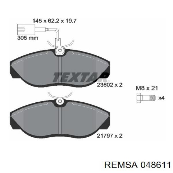 Тормозні колодки Remsa 048611