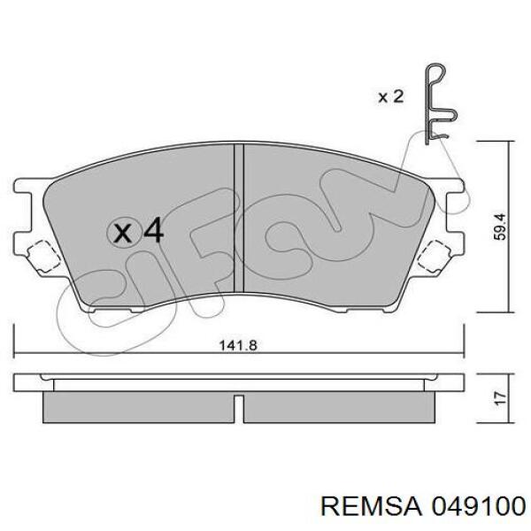 Гальмівні колодки Remsa 049100 ціна, від 22.83 USD