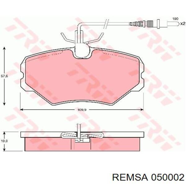 Колодки гальмівні передні, дискові 425098 Peugeot/Citroen