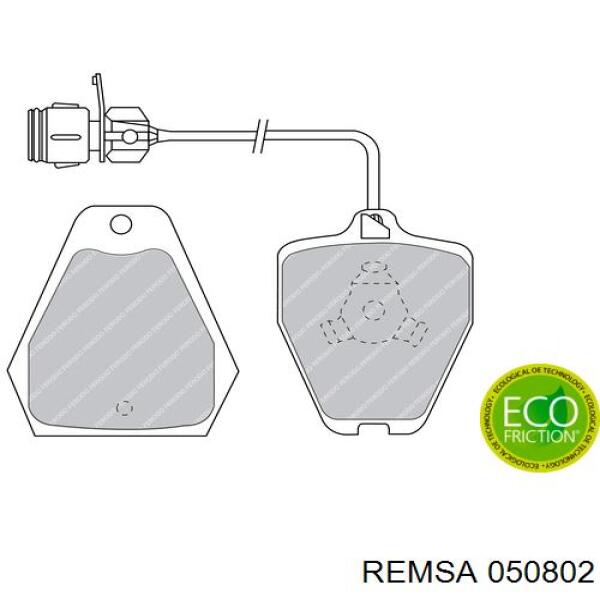 Гальмівні колодки Remsa 050802 ціна, від 48.82 USD
