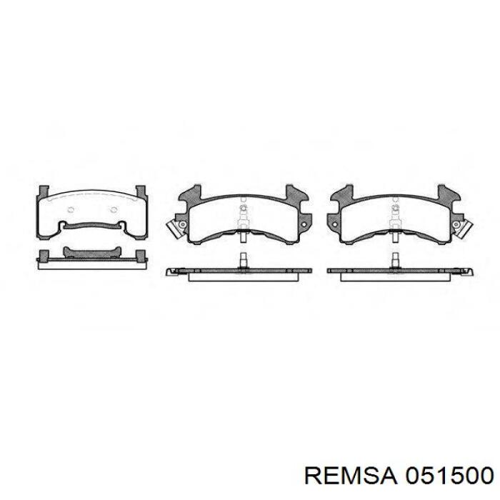 051500 Remsa колодки гальмівні передні, дискові