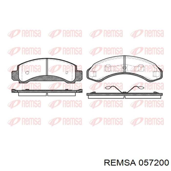 Колодки гальмівні передні, дискові 057200 Remsa