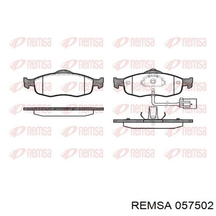 Гальмівні колодки Remsa 057502 ціна, від 19.20 USD