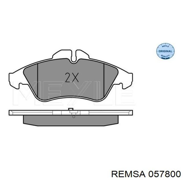 Купити 057800 Remsa Колодки гальмівні передні, дискові