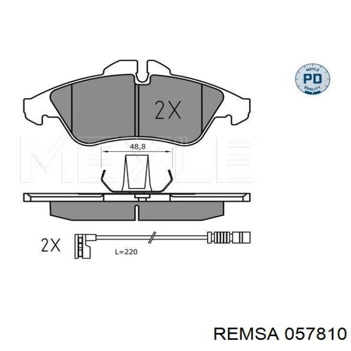 Тормозні колодки Remsa 057810