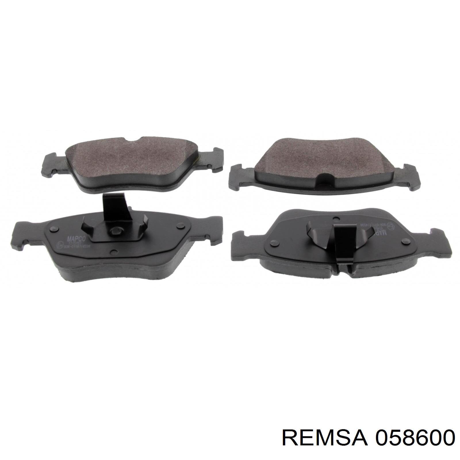 Купити 058600 Remsa Колодки гальмівні передні, дискові