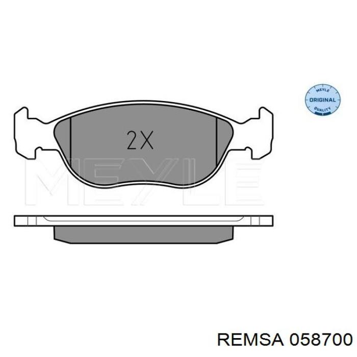 Передні тормозні колодки 058700 Remsa