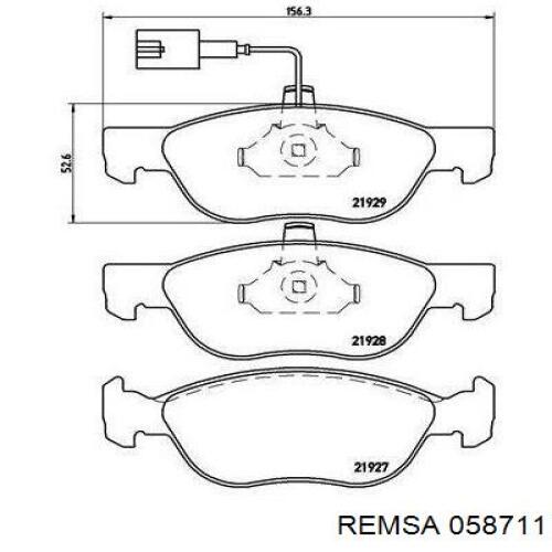 Тормозні колодки Remsa 058711