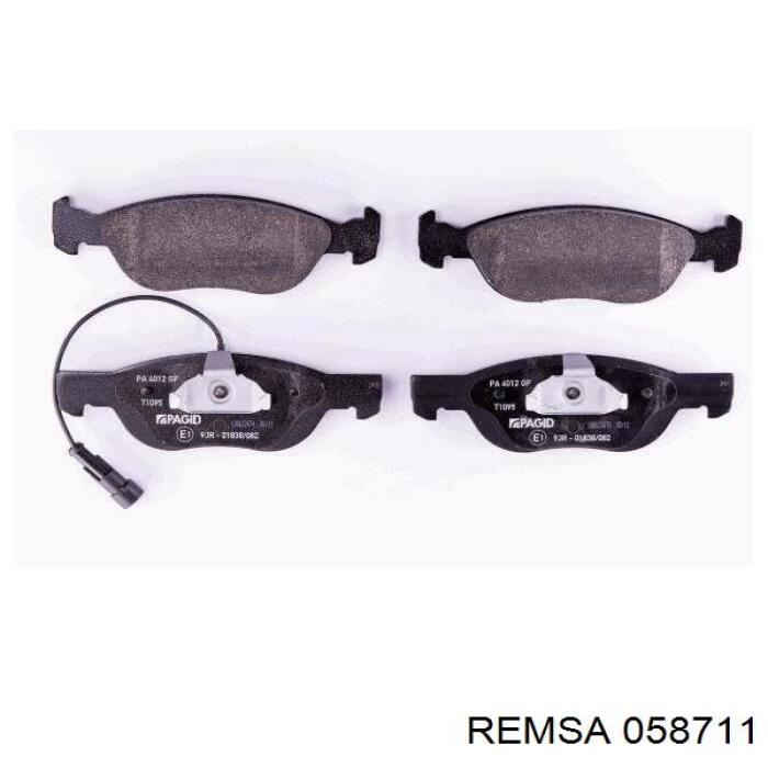 Купити 058711 Remsa Колодки гальмівні передні, дискові