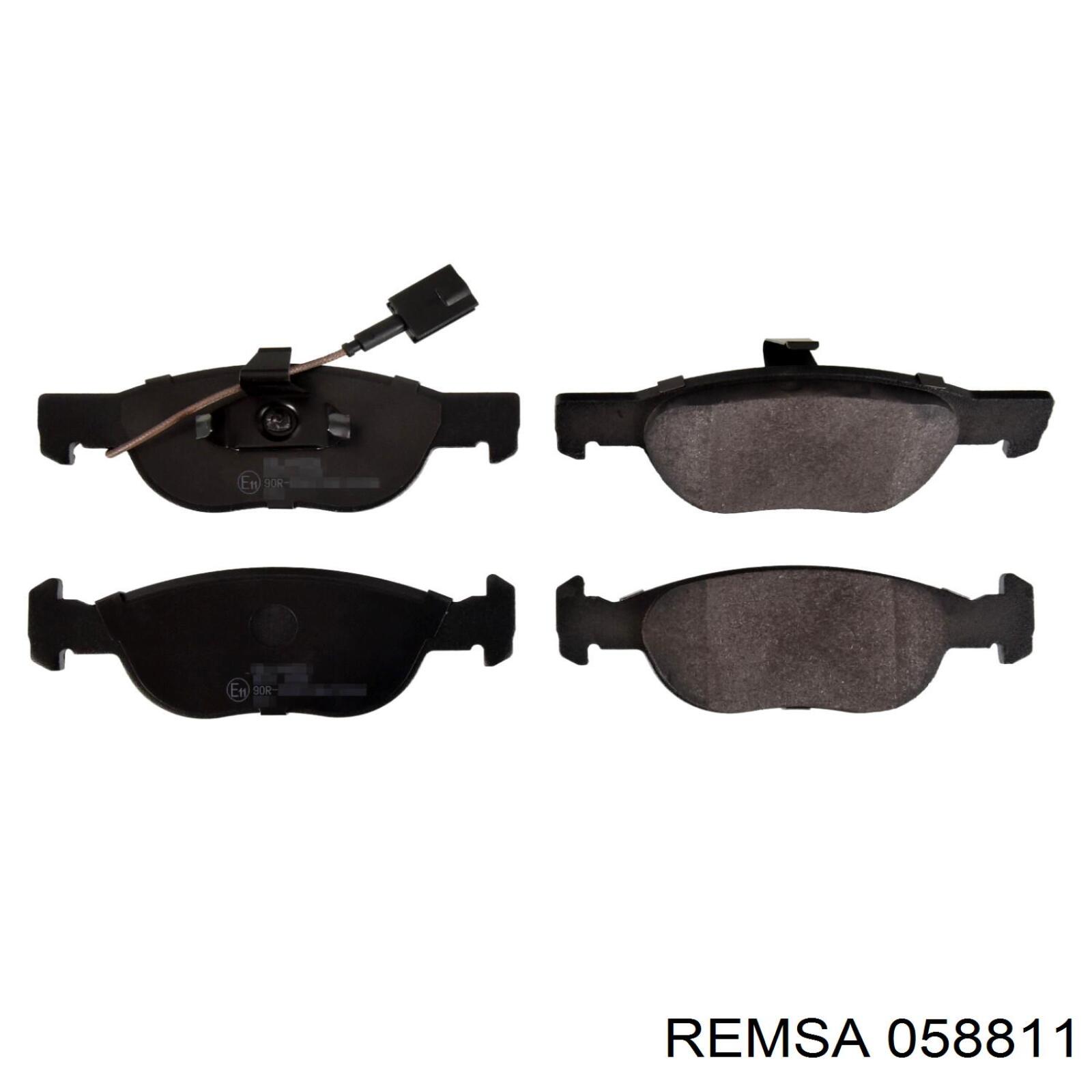 Передні тормозні колодки 058811 Remsa