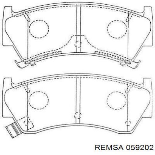 Передні тормозні колодки 059202 Remsa
