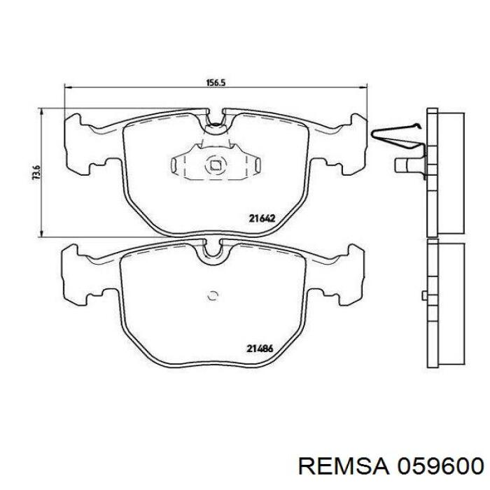 Гальмівні колодки Remsa 059600 ціна, від 47.19 USD