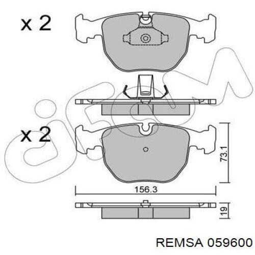 Гальмівні колодки Remsa 059600 ціна, від 47.19 USD